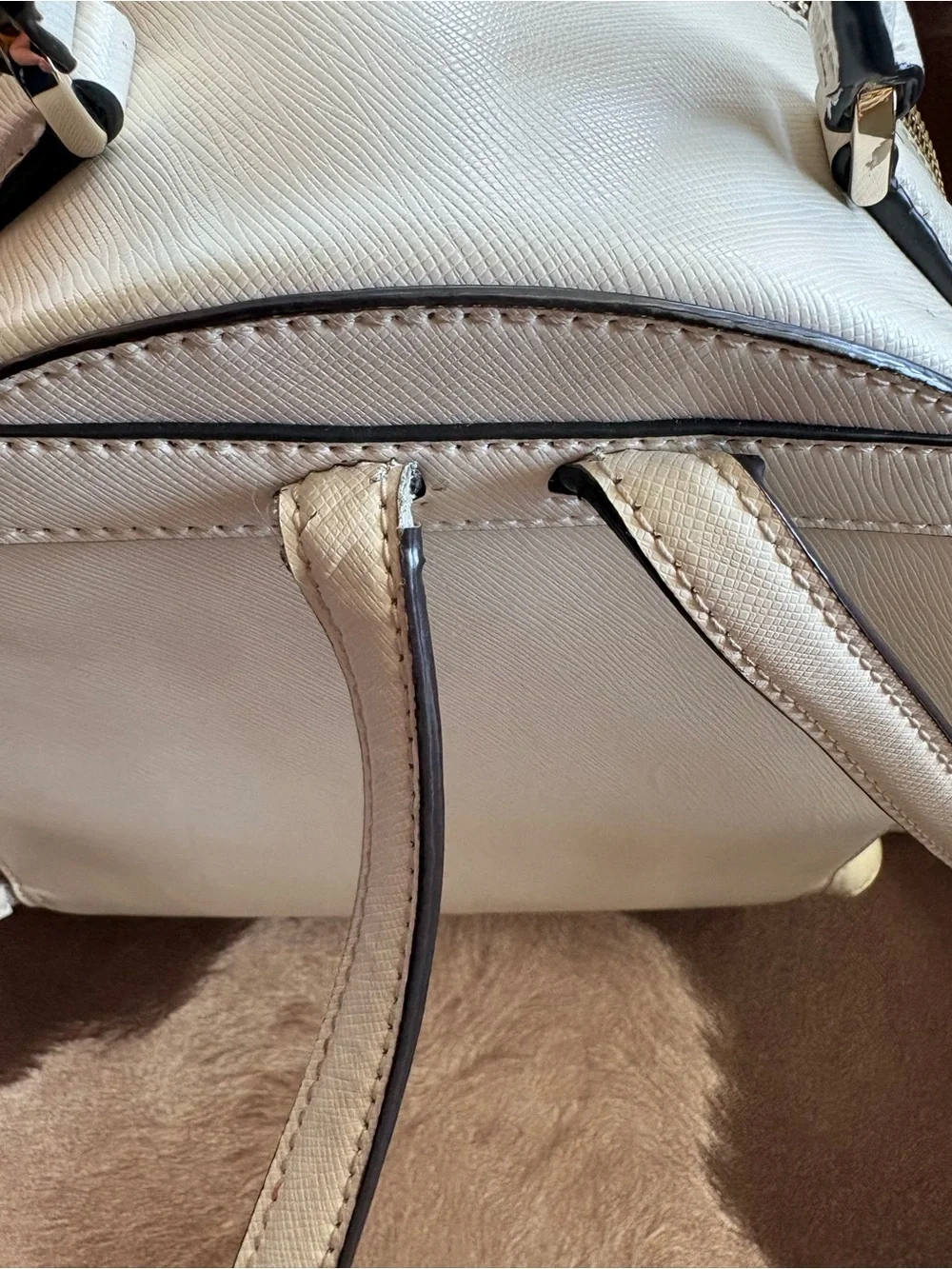 Kate Spade Cream Leather Mini Backpack